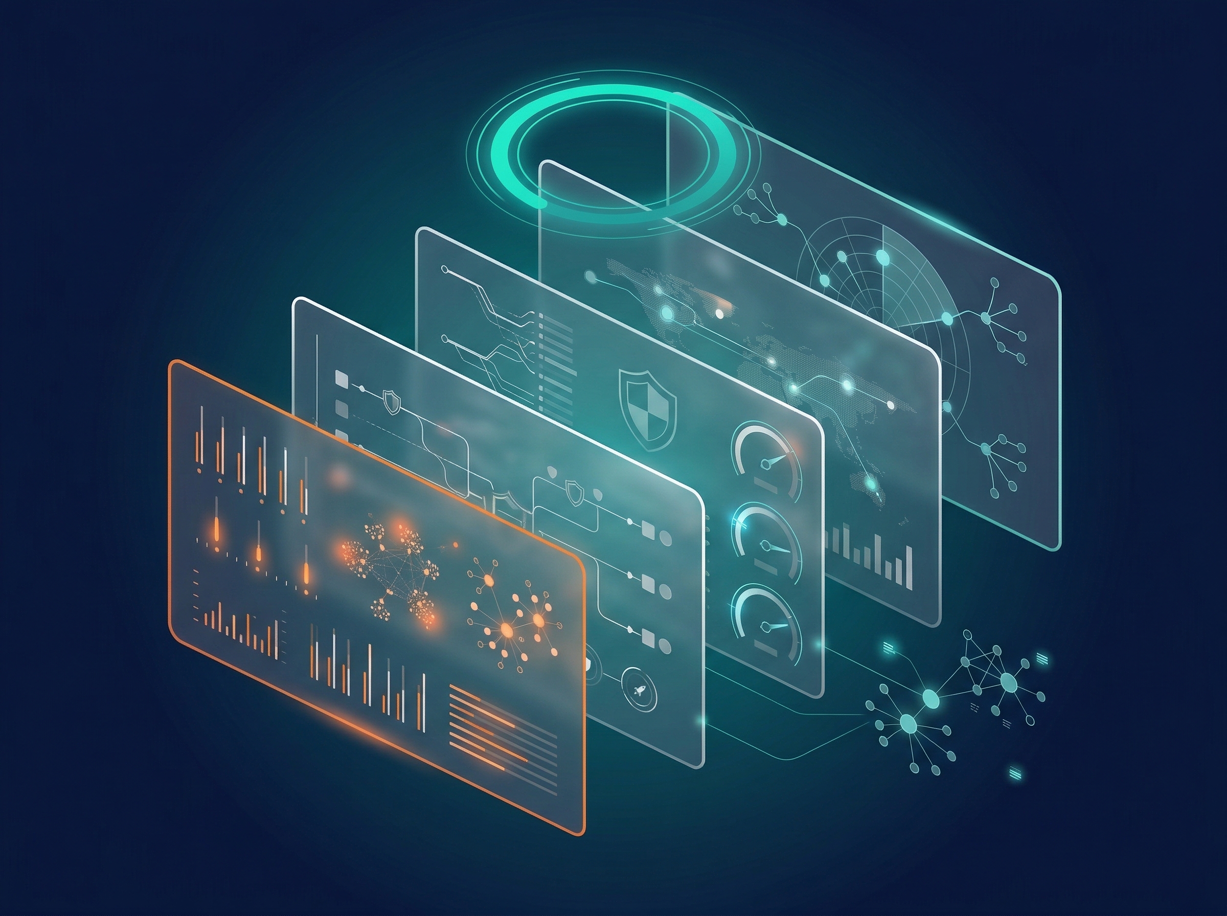 Advanced SEO Audit — multi-layered analysis system showing technical, AI readiness, and content quality layers