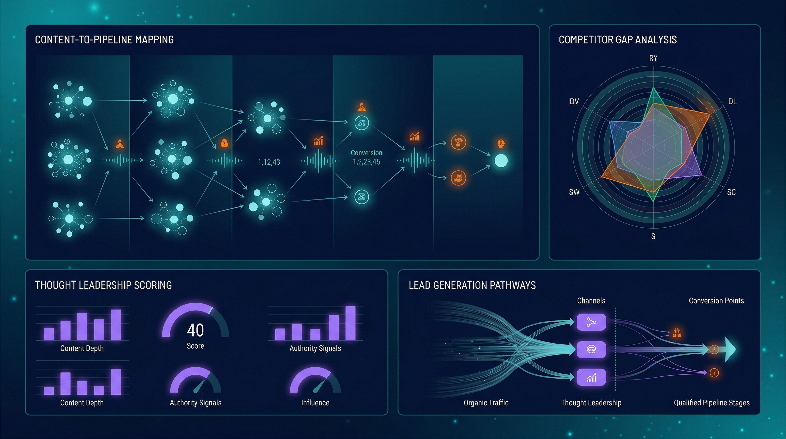 B2B SEO Audit — content pipeline mapping, competitor gap analysis, and lead generation pathways