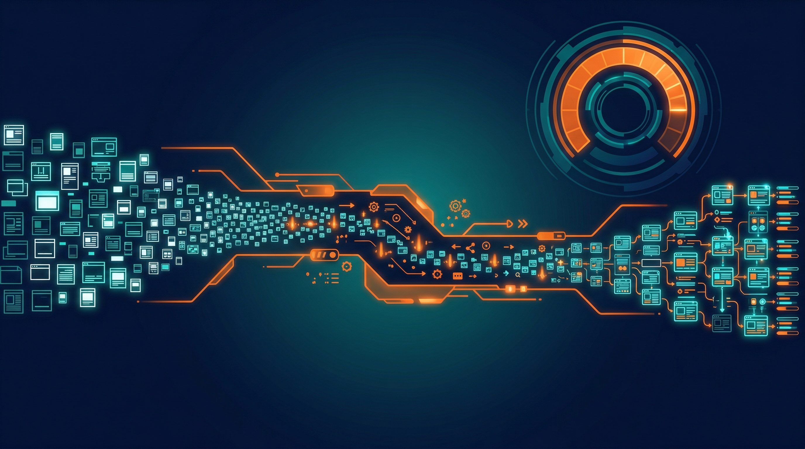 Bulk Meta Updater — thousands of pages streaming through automated metadata processing pipeline