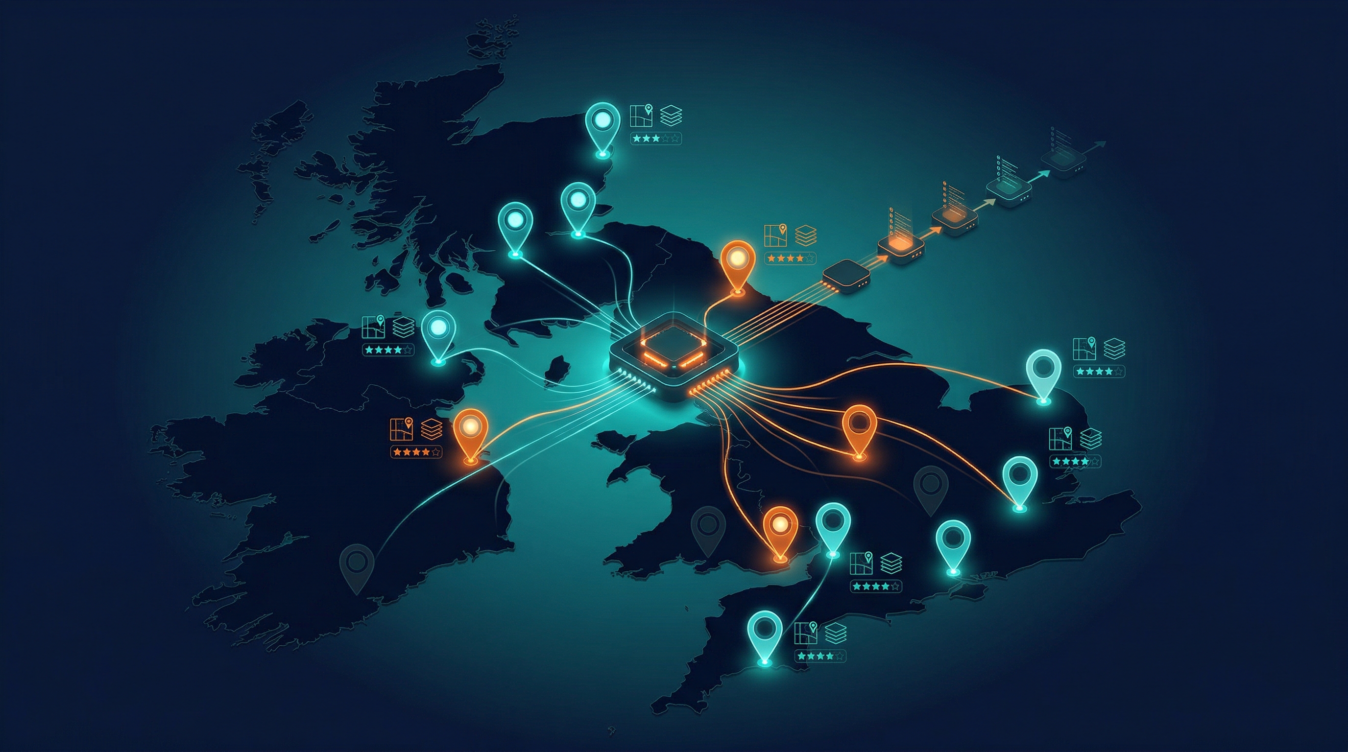 Location Page Writer — automated location page generation across UK cities with local SEO indicators