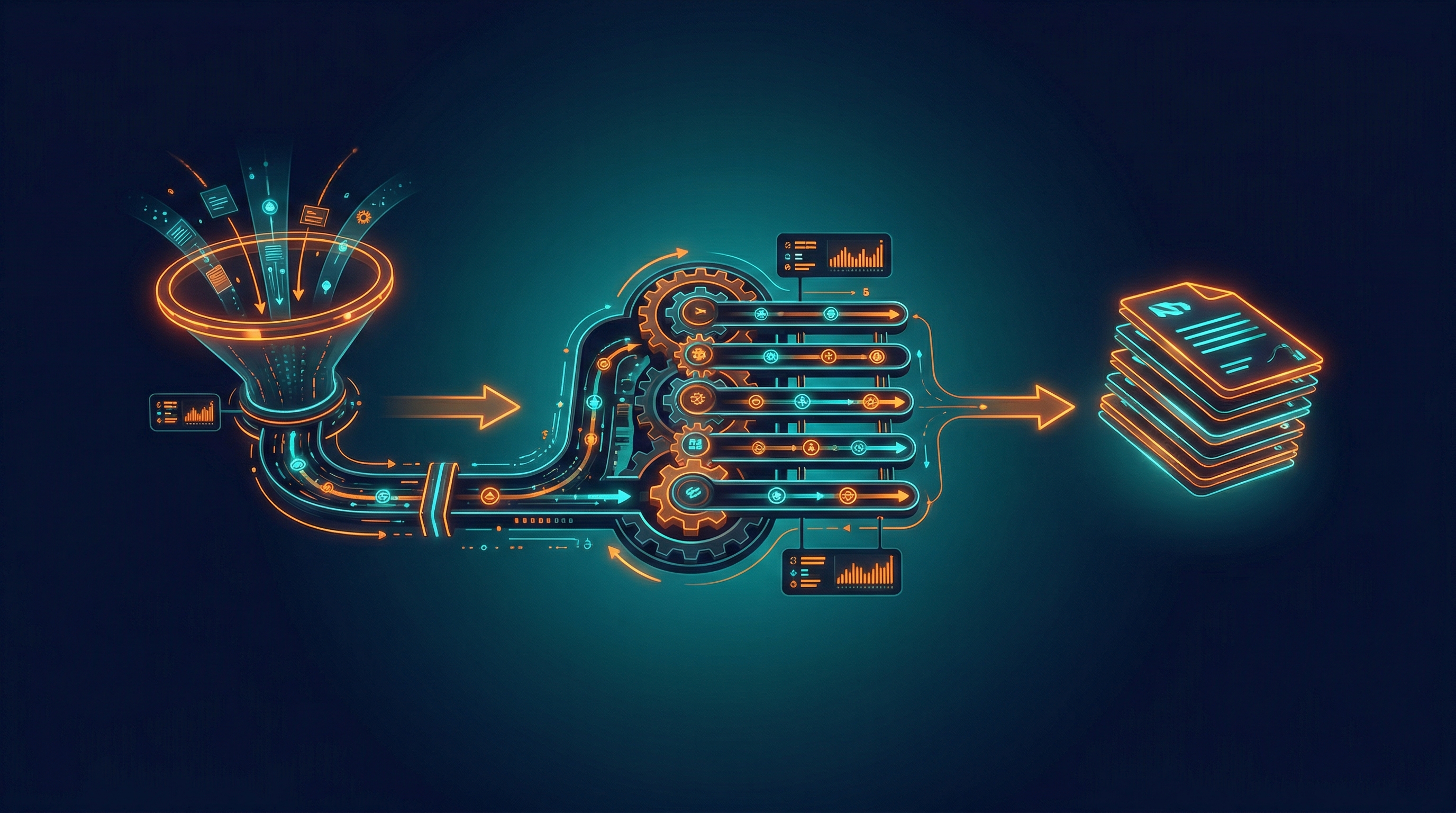 SEO Agency Automation — agency automation pipeline flowing from intake through processing to delivery