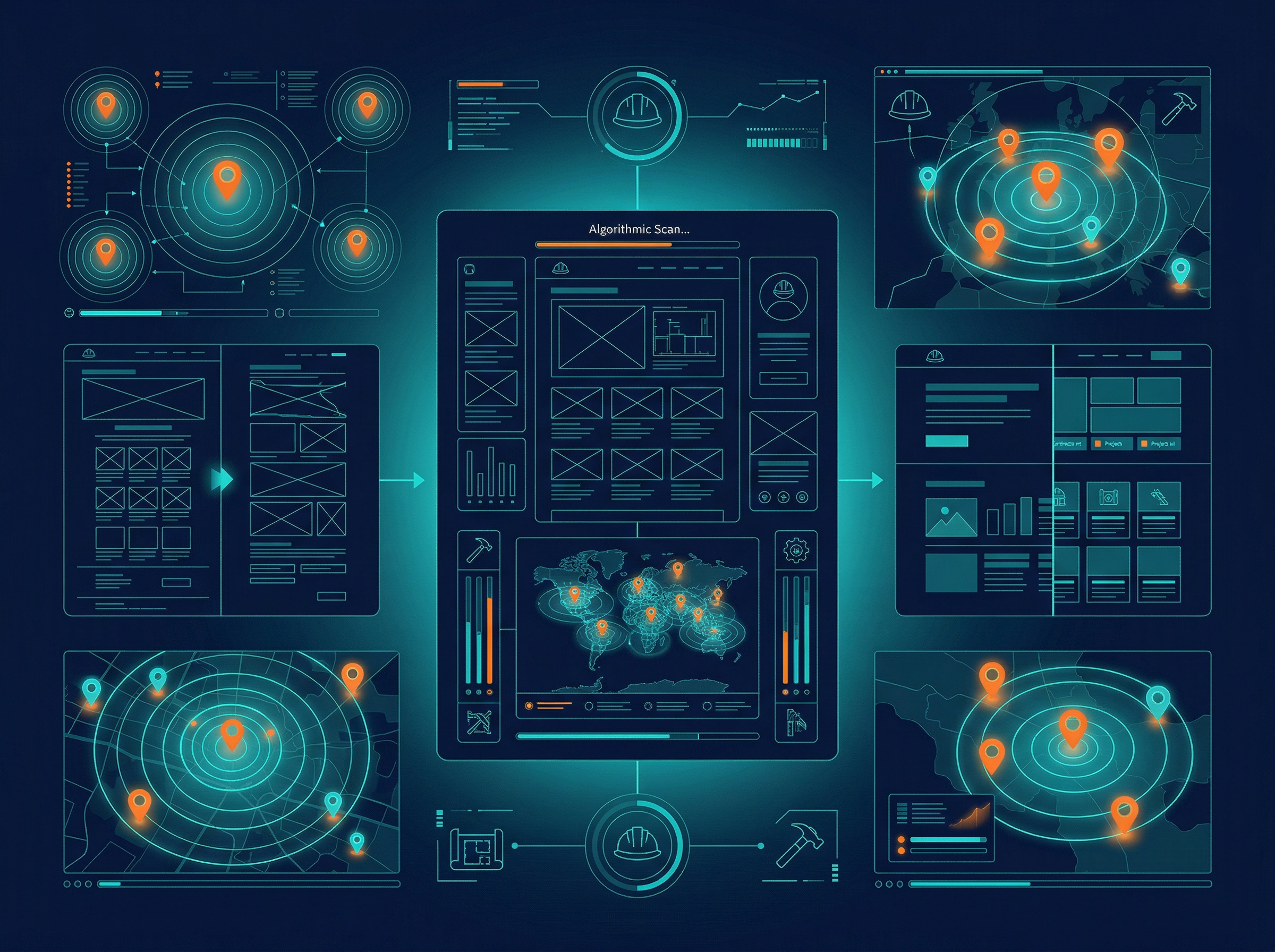 SEO Audit for Construction — contractor website audited for local search with service area mapping