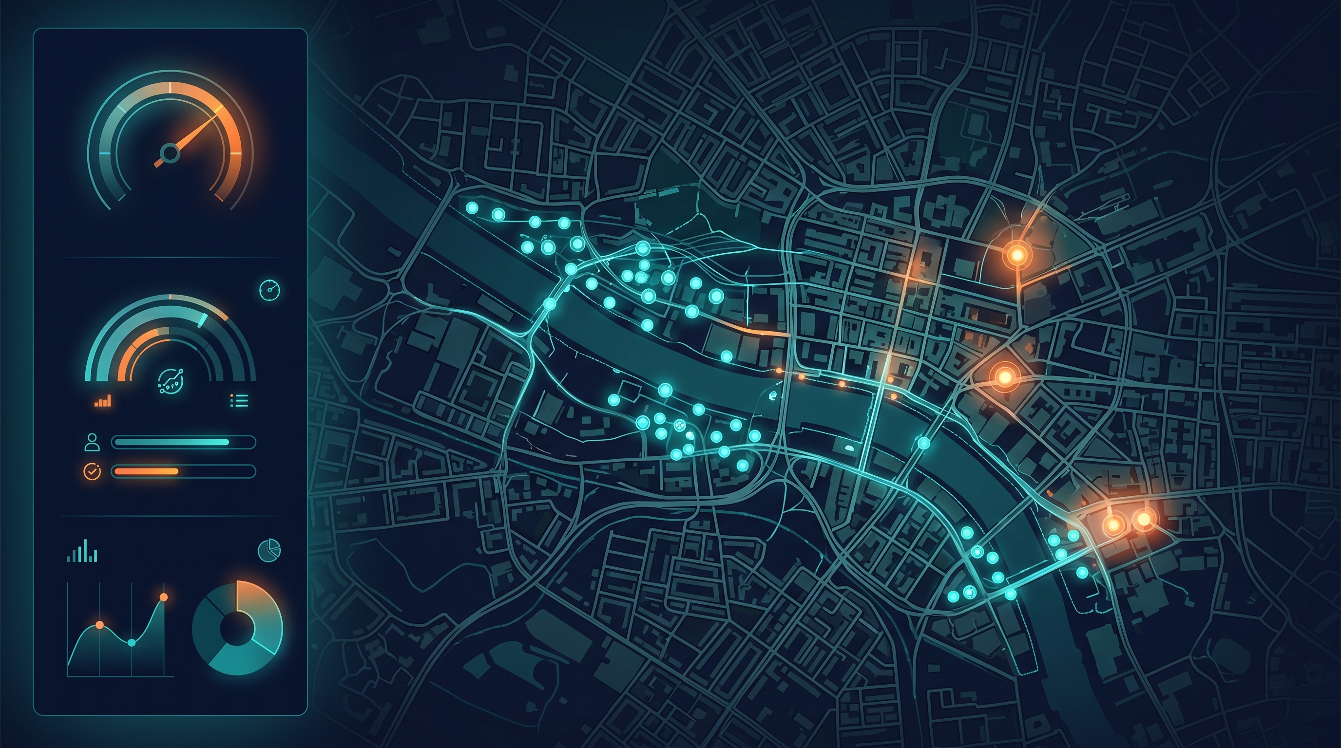 SEO Audit Glasgow — local SEO data dashboard with city-level metrics and business location mapping
