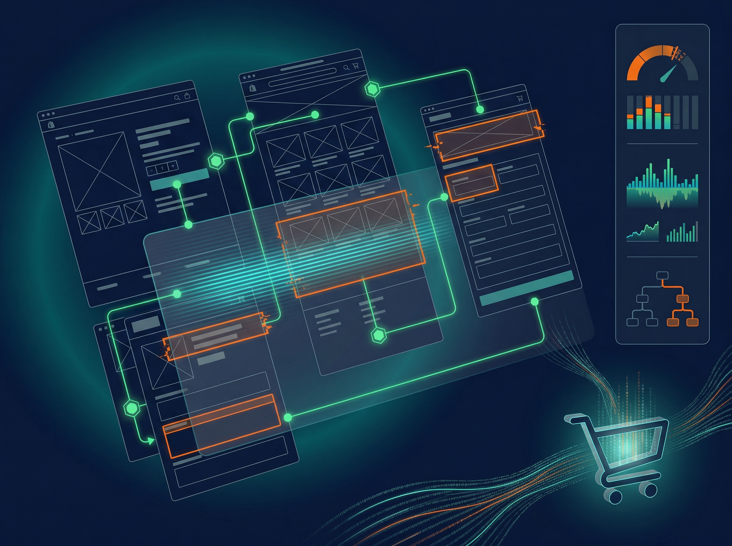 Shopify SEO Audit — ecommerce storefront being audited with Liquid template analysis