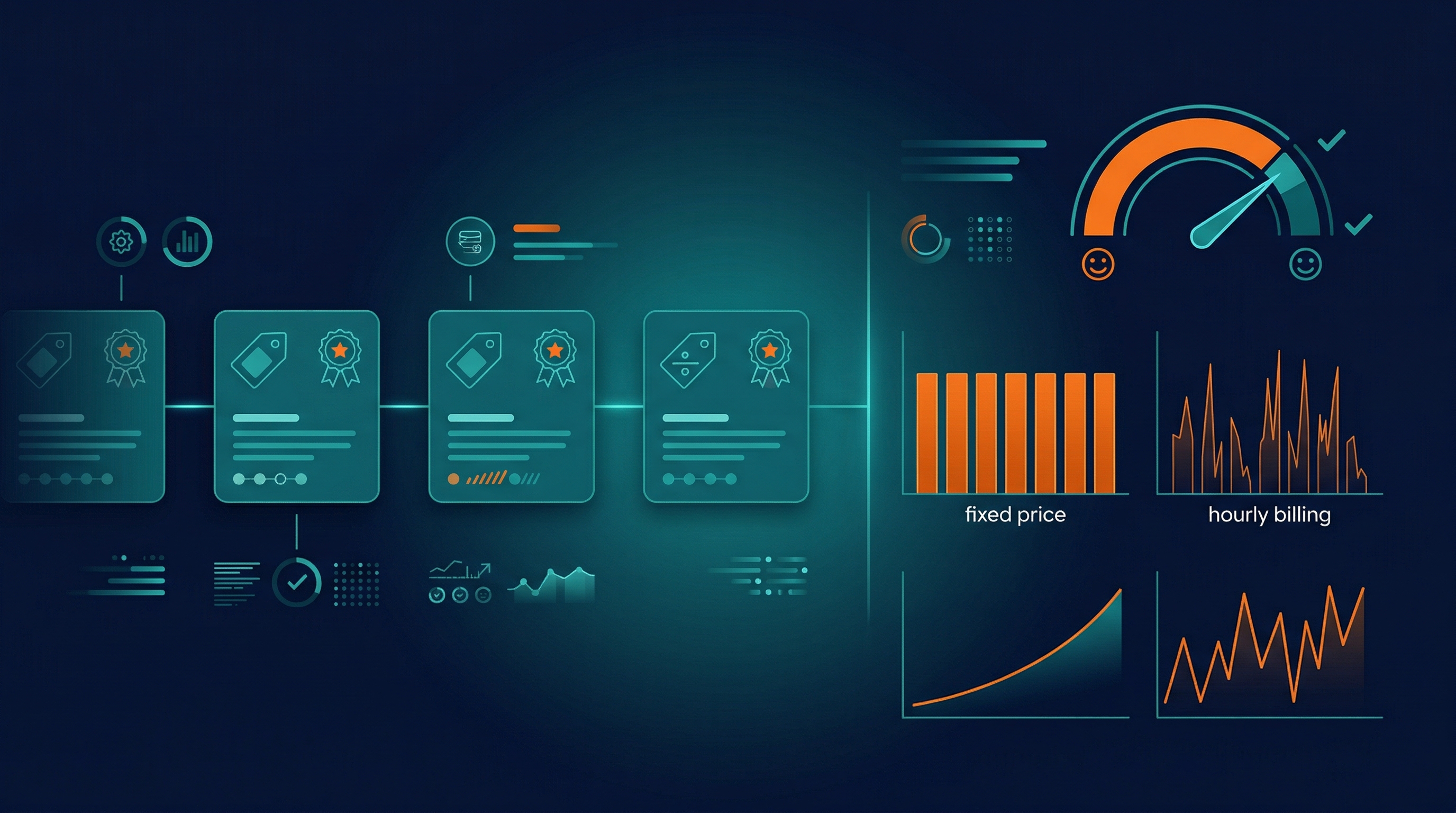 Results as a Service — fixed-price deliverable tracking with satisfaction metrics