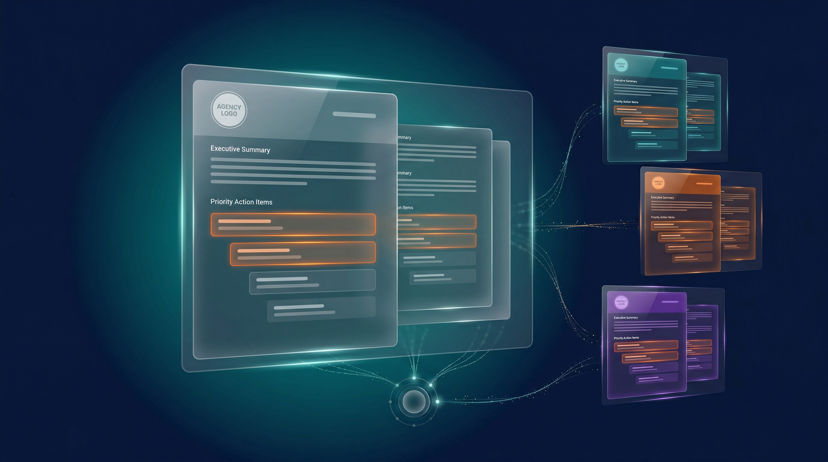 White Label SEO Audit — branded report being customised with agency logos and colour schemes